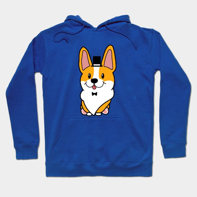 Top Hat Corgi Hoodie by SPufferARTs